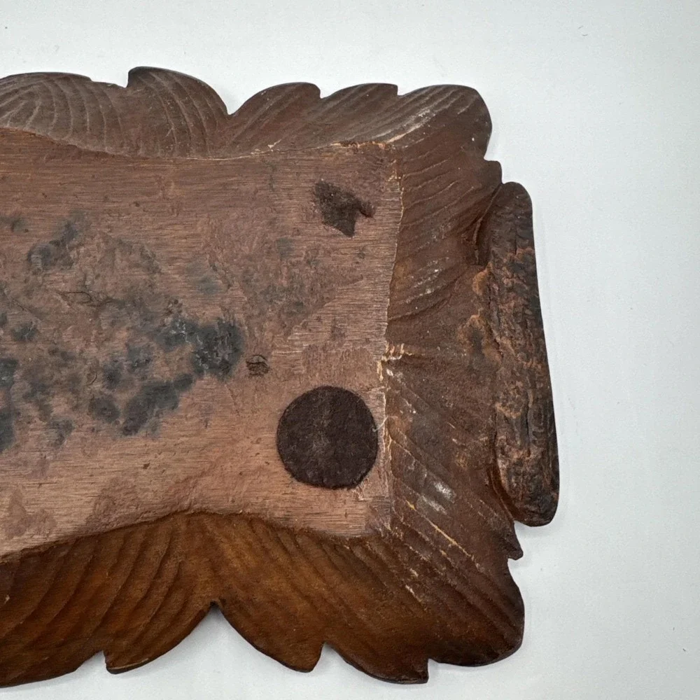 Vintage Syroco Wood Leaf Decorative Tray‎ with Handles Fall Holiday